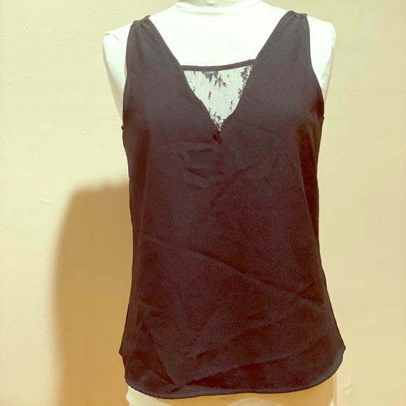 Black summer sleeveless top lace casual business blouse - Picture 7 of 9